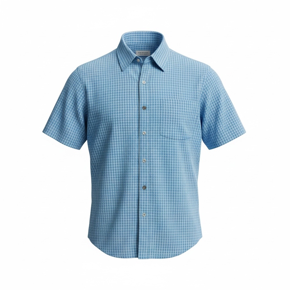 👔 Vintage Ted Baker Blue Gingham Button-Down Shirt | Men’s M‎ (Size 3)